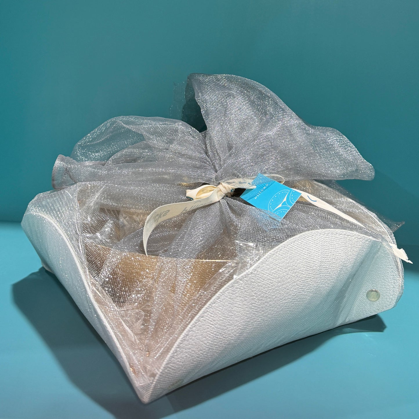 طقم ٣ مقاسات وعاء تقديم من الجلد والستيل