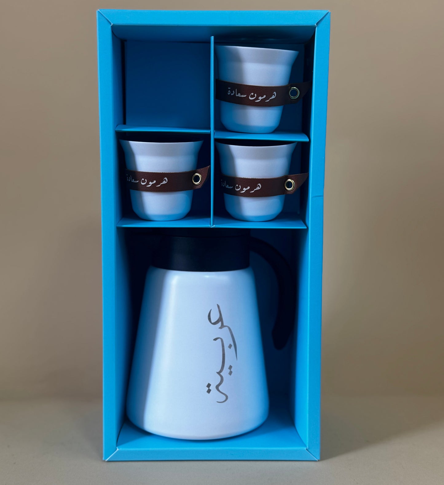 طقم حافظة قهوه مع أكواب