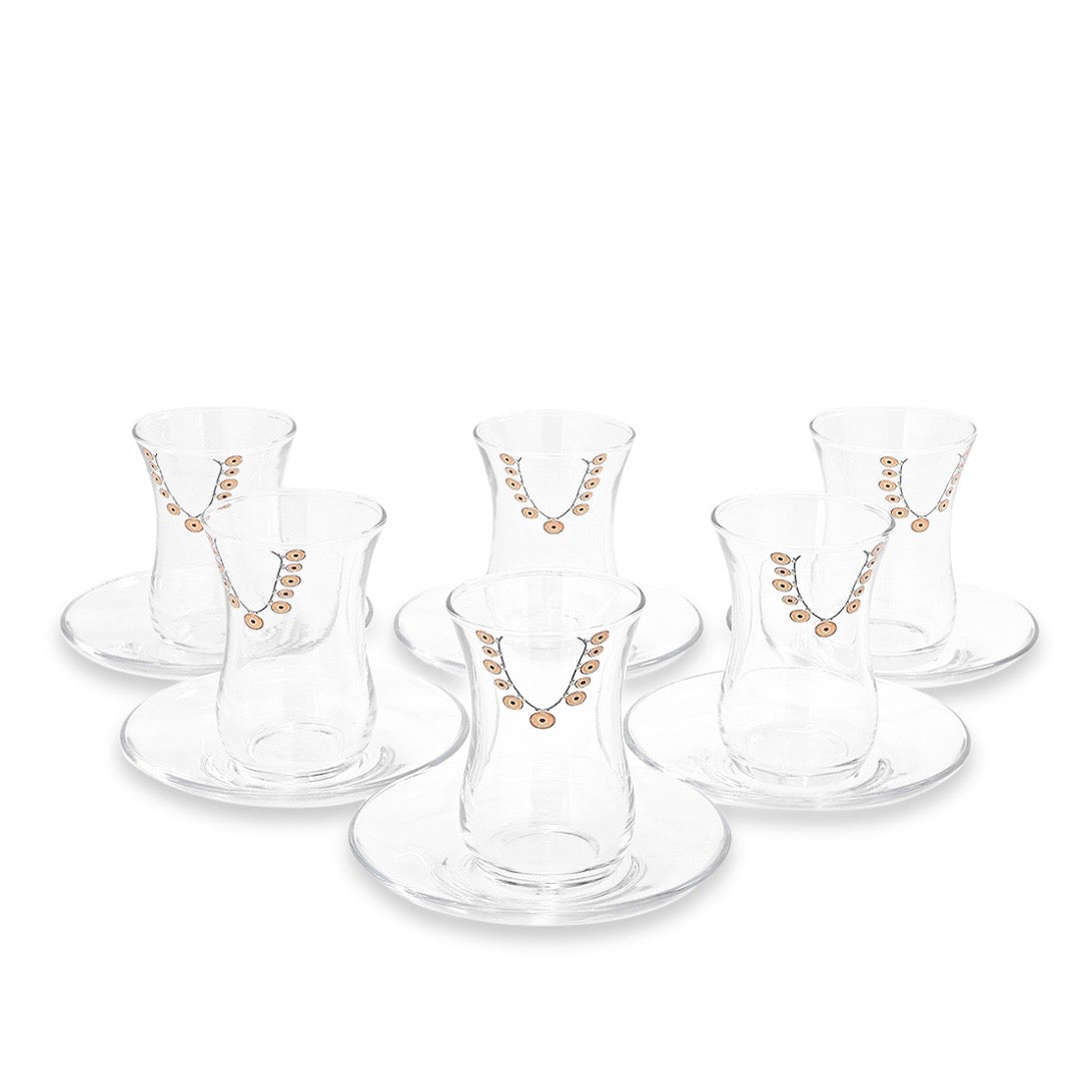 طقم الضيافة بنقشة الذهبية Gold Pattern